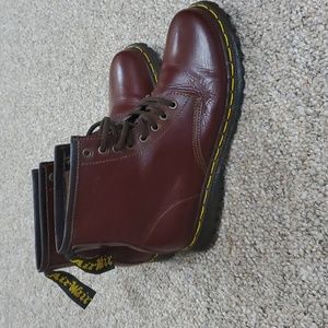 Dr. Martens Burgundy Ankle Boots